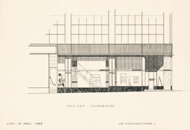 Sketch of a gallery named Würthle