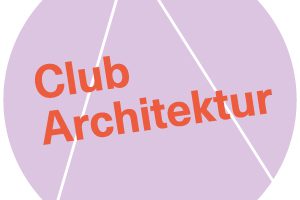 runder lila Kreis mit dem Schriftzug Club Architektur